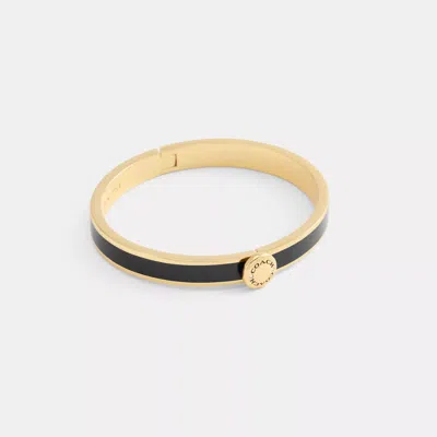 Coach Outlet Coach Rivet Enamel Hinged Bangle In Gold