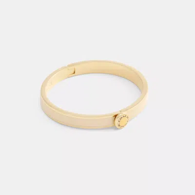 Coach Outlet Coach Rivet Enamel Hinged Bangle In Gold