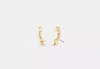 Coach Outlet Coach Script Crawler Earrings In Yellow