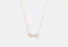 Coach Outlet Coach Script Heart Necklace In Yellow