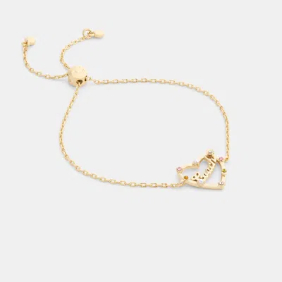 Coach Outlet Coach Script Heart Slider Bracelet In Multi