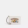 Coach Outlet Coach X Peanuts Corner Zip Wristlet In White