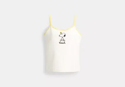 Coach Outlet Coach X Peanuts Tank Top In Organic Cotton In White