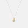Coach Outlet Coin Pendant Necklace In Gold