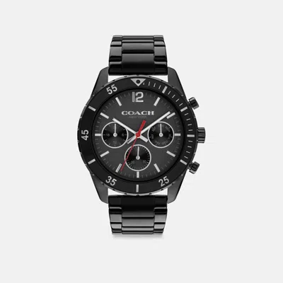Coach Outlet Cole Chronograph Watch Gift Set In Black