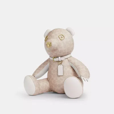 Coach Outlet Collectible Bear In Signature Canvas
