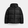 Coach Outlet Tonal Signature Down Jacket In Black