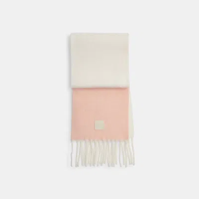Coach Outlet Colorblock Muffler With Rubber Patch