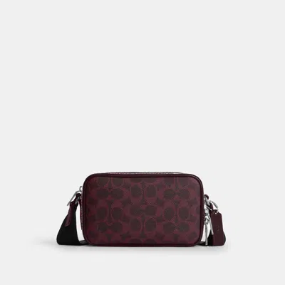 Coach Outlet Colton Crossbody Bag 19 In Silver/black Currant