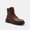 Coach Outlet Combat Boot In Signature Leather In Multi
