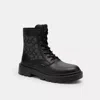 Coach Outlet Combat Boot With Signature Jacquard In Black