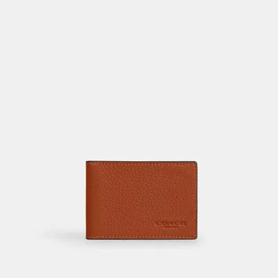 Coach Outlet Compact Billfold Wallet In Brown