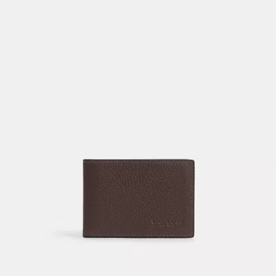 Coach Outlet Compact Billfold Wallet In Brown