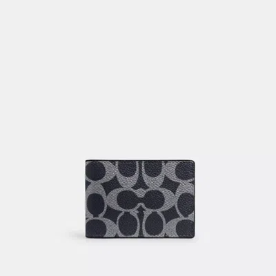 Coach Outlet Compact Billfold Wallet In Signature Canvas