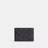 Coach Outlet Compact Billfold Wallet In Signature Canvas In Grey