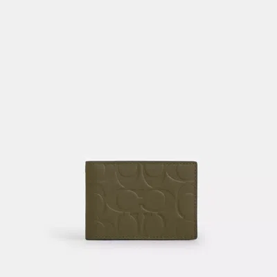 Coach Outlet Compact Billfold Wallet In Signature Leather In Multi