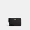 Coach Outlet Corner Zip Wristlet In Black