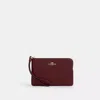 Coach Outlet Corner Zip Wristlet In Red