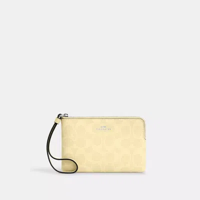 Coach Outlet Corner Zip Wristlet In Signature Canvas In Multi