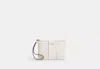 Coach Outlet Corner Zip Wristlet In Signature Canvas With Stripe In White
