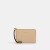 Coach Outlet Corner Zip Wristlet In Signature Leather In Brown
