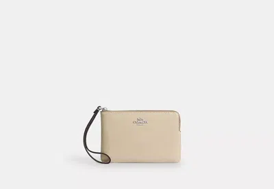 Coach Outlet Corner Zip Wristlet In White