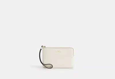 Coach Outlet Corner Zip Wristlet In White