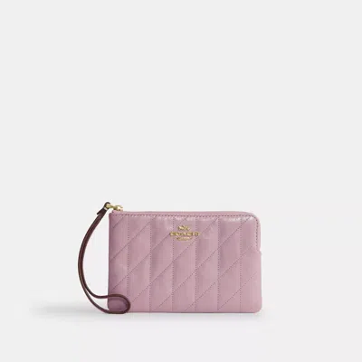 Coach Outlet Corner Zip Wristlet With Quilting