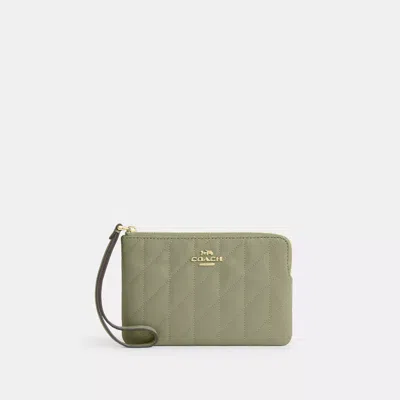 Coach Outlet Corner Zip Wristlet With Quilting