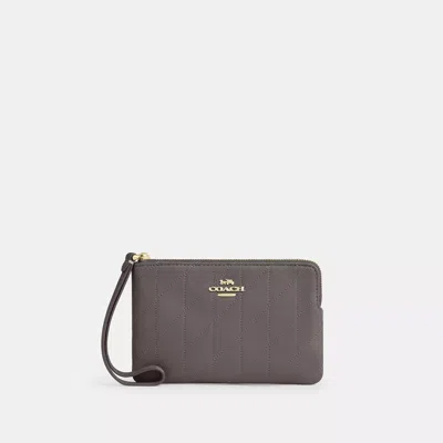 Coach Outlet Corner Zip Wristlet With Quilting