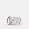 Coach Outlet Corner Zip Wristlet With Shell Print In White