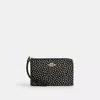 Coach Outlet Corner Zip Wristlet With Spot Print In Multi