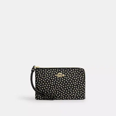 Coach Outlet Corner Zip Wristlet With Spot Print In Multi