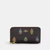 Coach Outlet Cosmic Coach Long Zip Around Wallet In Signature Canvas With Robot Print
