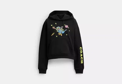 Coach Outlet Cosmic Coach Rexy Print Raglan Hoodie In Black