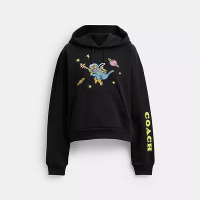 Coach Outlet Cosmic Coach Rexy Print Raglan Hoodie In Black