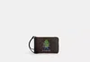 Coach Outlet Cosmic Corner Zip Wristlet In Signature Canvas With Robot Print In Multi