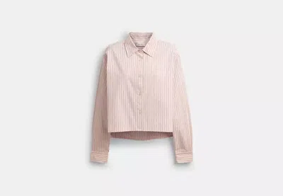 Coach Outlet Cotton Button Down In Pink