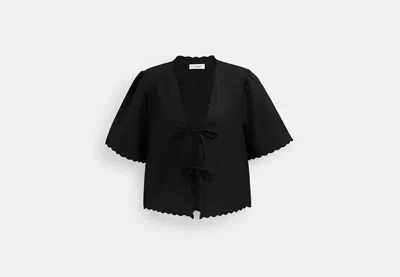 Coach Outlet Cotton Set Top In Organic Cotton In Black