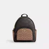 Coach Outlet Court Backpack In Blocked Signature Canvas In Multi