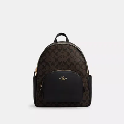 Coach Outlet Court Backpack In Signature Canvas In Multi