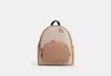 Coach Outlet Court Backpack In Signature Canvas With Lips Print In Beige