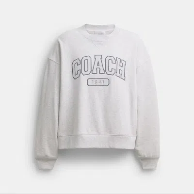 Coach Outlet Crewneck In Heather Grey