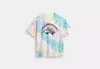 Coach Outlet Crewneck T-shirt In Organic Cotton In Blue
