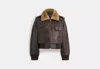 COACH OUTLET CROPPED LEATHER JACKET