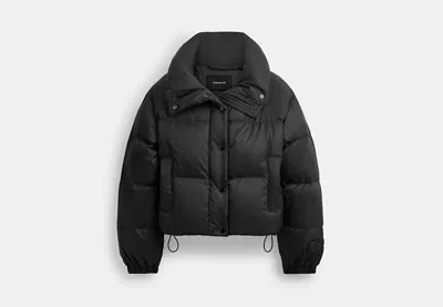 Coach Outlet Cropped Puffer In Black