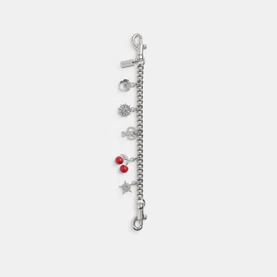Coach Outlet Crystal Motif Chain Bag Charm In Multi