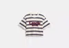 Coach Outlet Cursive Coach Striped Cropped T-shirt In White