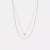 Coach Outlet Delicate Interlocking Layered Necklace In Silver