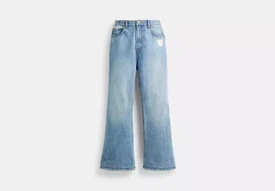 Coach Outlet Denim Bootcut Jeans In Blue